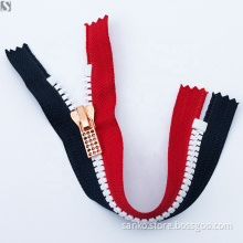 mix color zips resin red plastic front zipper